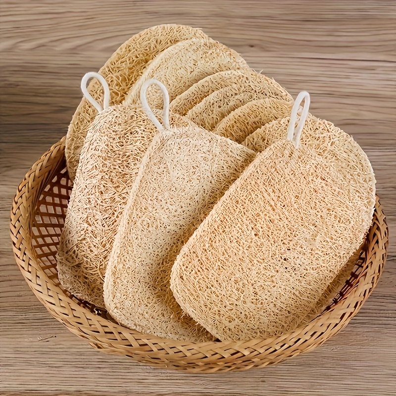 Body Loofah Natural - 6 éponges exfoliantes naturelles en loofah