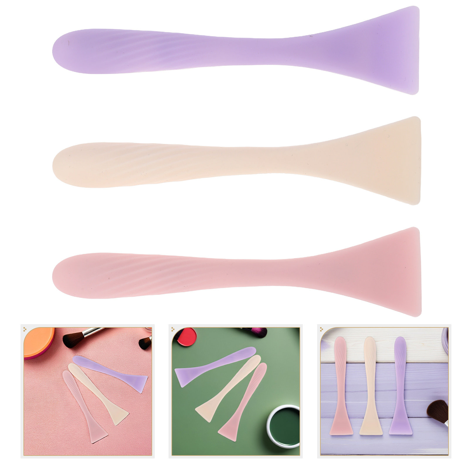 Face Mask Silicone - 3 applicateurs de masque facial en