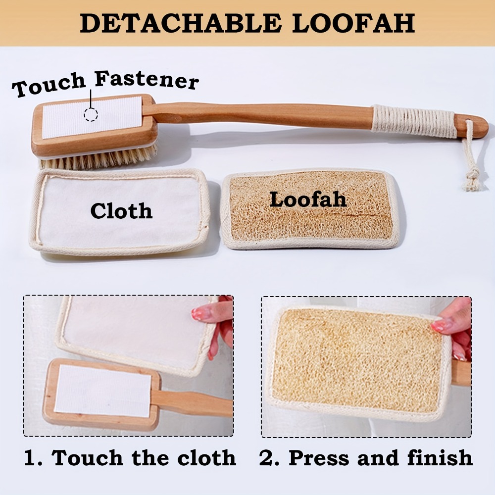 Brosse de bain à long manche e - Body Loofah Natural avis et prix