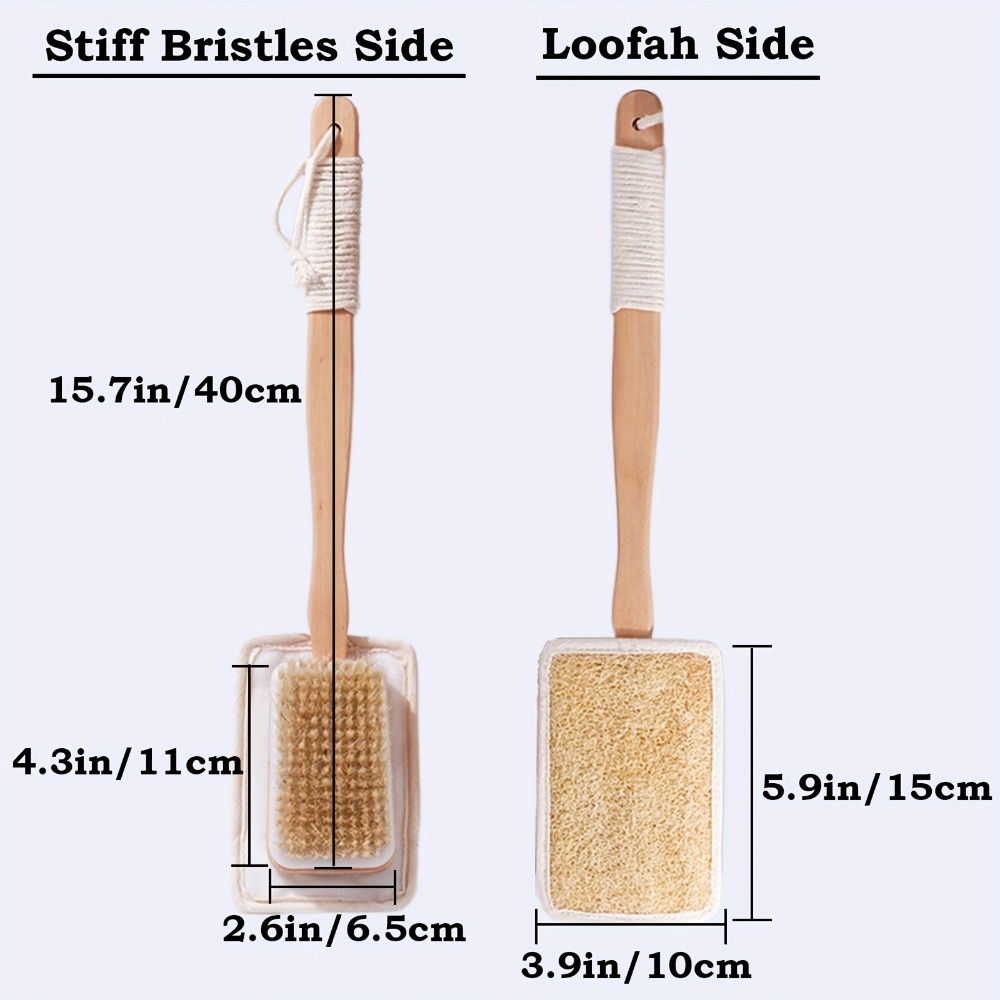 Brosse de bain à long manche e - Body Loofah Natural avis et prix